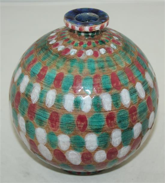 Jean Besnard (1889-1958). An Art Deco pottery globular vase, dated 1932, 15cm